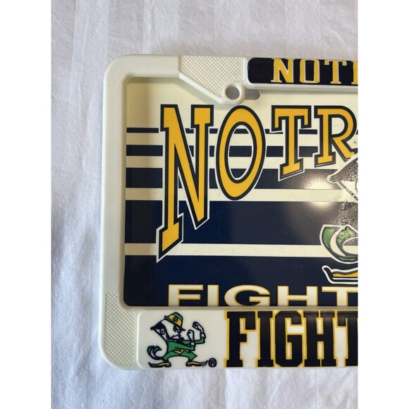 Notre Dame Fighting Irish Vanity License Plate With Cover Vintage Authentic Read - Picture 2 of 7